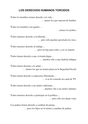 Los derechos humanos torcidos