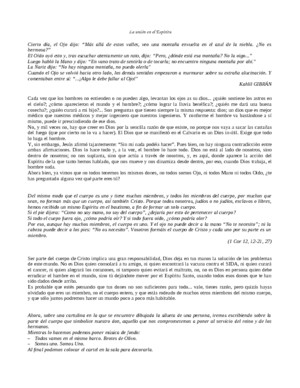 La unión en el Espíritu